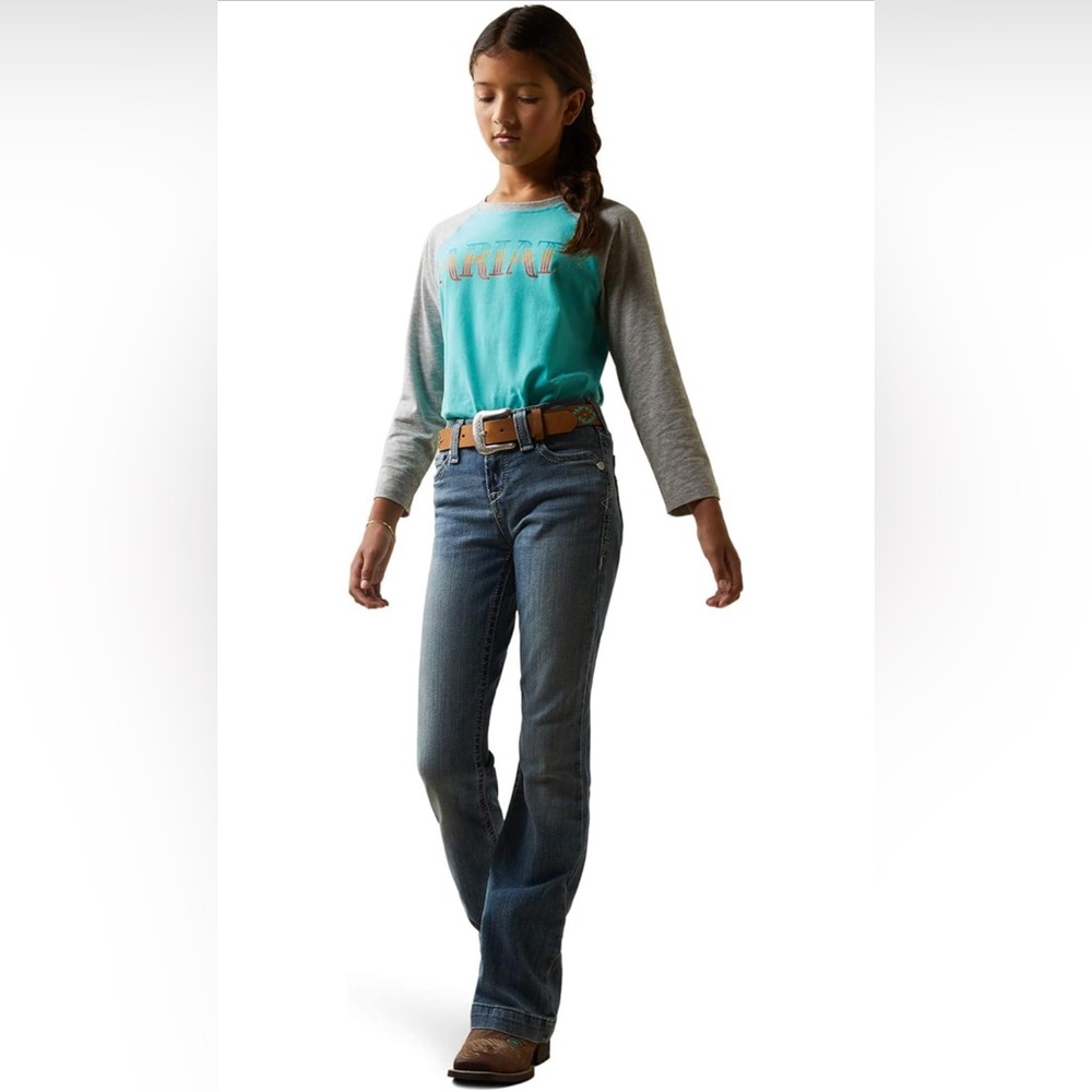 ARIAT Womens Girls R.e.a.l Allessandra Wide Jean Antarctica